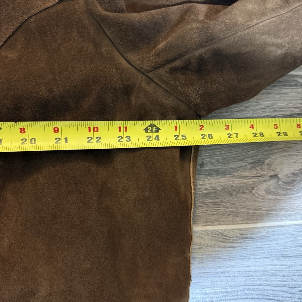 Vintage Pioneer Wear Men's Suede Leather Western Jacket Coat Lined 46 Retro - Picture 8 of 16